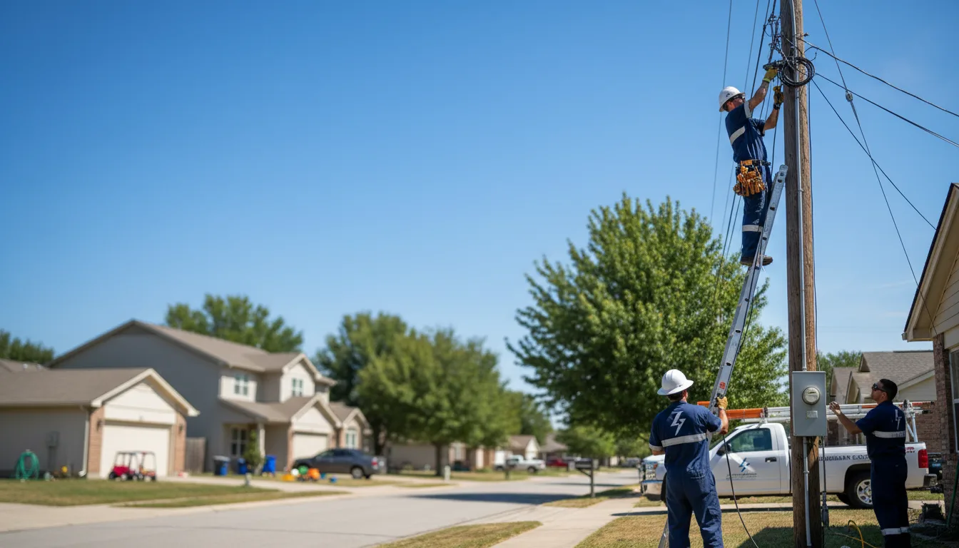 Residential electrician providing installation services in Guilford, ME